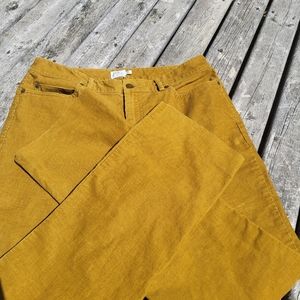 LL Bean Corduroy Pants Yellow Size 6